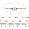 Shell & 304 Stainless Steel Oval Beads Link Chains CHS-K021-09G-04-3
