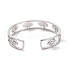 Clear Cubic Zirconia Eye Open Cuff Bangle BJEW-P293-01P-3