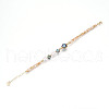 Natural Abalone Shell & Freshwater Pearl & Shell Bead Bracelets BJEW-N031-03G-3