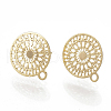 Brass Stud Earring Findings KK-S345-260G-1