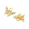 Rack Plating Brass Micro Pave Cubic Zirconia Charms KK-M082-02G-2