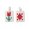 Seed Beads Beaded Charms PALLOY-MZ00256-02-1