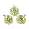 Rack Plating Brass Cubic Zirconia Pendants KK-K385-68G-2