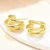 Brass Half Hoop Earrings EJEW-A056-09G-5