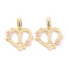 Real 18K Gold Plated Brass  Pendants KK-J042-43G-I-1