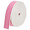 BENECREAT 10 Yards Polycotton Striped Ribbon OCOR-BC0006-74A-1