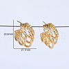 C-shaped Twisted Brass Stud Earrings IU4214-3