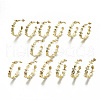 Brass Micro Pave Cubic Zirconia Stud Earrings EJEW-N011-31-NF-1
