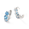 Cubic Zirconia Hoop Earrings EJEW-P213-16P-01-2