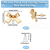 Beebeecraft 30Pcs Brass Stud Earring Findings KK-BBC00014-92-2