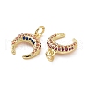 Brass Micro Pave Colorful Cubic Zirconia Charms KK-E068-VF175-3
