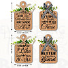 Wooden Pendant Decoration HJEW-WH0074-015-2