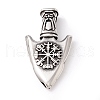 Tibetan Style 304 Stainless Steel Pendants STAS-P305-57AS-2