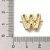 Brass Micro Pave Cubic Zirconia Letter Links KK-I717-04W-3