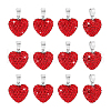   12Pcs Polymer Clay Rhinestone Pendants RB-PH0001-55-7