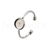 304 Stainless Steel Cuff Ring Components RJEW-H250-02D-P-1