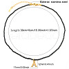304 Stainless Steel Initial Pendant Black Glass Faceted Round Beaded Pendant Necklaces for Women FS-WGC61DE-01-2