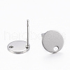 Non-Tarnish 201 Stainless Steel Stud Earring Findings STAS-K154-64P-2