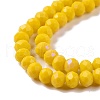 Electroplate Opaque Solid Color Glass Beads Strands X1-EGLA-A034-P6mm-L02-3