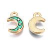 Light Gold Plated Alloy Enamel Pendants ENAM-R136-19C-3
