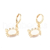 Clear Cubic Zirconia Crab Dangle Leverback Earrings with Enamel EJEW-N012-96-2
