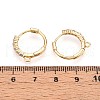 Brass Micro Pave Cubic Zirconia Hoop Earring Finding KK-N261-26G-3