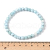 Round Natural Hemimorphite Beaded Stretch Bracelets for Men Women BJEW-B136-01A-5