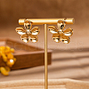 Vintage Stainless Steel Flower Stud Earrings ZQ6435-5