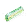 Electroplated Natural Quartz Pendants G-P315-B01-03G-2