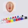10Pcs Dice 316L Surgical Stainless Steel with Acrylic Tongue Rings FS-WGEA7F0-11-2