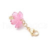 Umbrella Handmade Glass Seed Beaded & Acylic Pendant Decorations Sets HJEW-MZ00280-02-4