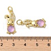 Rack Plating Brass Micro Pave Cubic Zirconia Jade Pendants KK-K377-92G-01-3