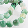 Natural Striped Agate/Banded Agate Round Bead Strands G-E233-09-1