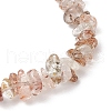 Natural Black Gold Rutilated Quartz Chip Beaded Stretch Bracelets for Men Women BJEW-JB11890-4