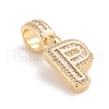 Brass Micro Pave Cubic Zirconia Pendants ZIRC-G165-13G-P-2