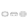 Preciosa® MAXIMA Crystal Sew-On Cups X-PRC-SB8-00030-200-S-5