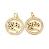 Brass Micro Pave Cubic Zirconia Pendants KK-H441-36G-2