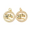 Brass Micro Pave Cubic Zirconia Pendants KK-H441-36G-2