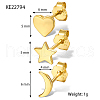 3Pcs 3 Style 925 Sterling Silver Stud Earrings IL9248-01-4