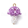Seed Beads Beaded Charms PALLOY-MZ00339-04-1