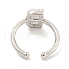 Rack Plating Brass Open Cuff Rings for Women RJEW-F162-01P-B-3