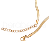 3mm 304 Stainless Steel Flat Snake Dome Herringbone Chain Link Bracelet for Men Women BJEW-CJC0001-02B-4