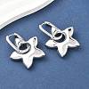 Star Brass Hoop Earrings for Women EJEW-U057-06C-02P-2