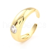 Clear Cubic Zirconia Solitaire Ring RJEW-C018-18G-4
