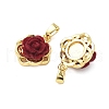 Brass Resin Pendants KK-B139-16G-01-2