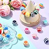 Opaque Striped Resin Beads RESI-CJC0021-16-6
