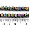 Electroplated Natural Lava Rock Beads Strands G-A256-C01-01G-4
