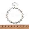 Brass Micro Pave Clear Cubic Zirconia Link Bracelets for Women BJEW-D342-02P-5