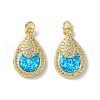 Brass Micro Pave Cubic Zirconia Pendants KK-A197-19G-1