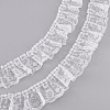 GOMAKERER 20 Yards Polyester Flower Pleated Lace Ribbon OCOR-GO0001-20-1